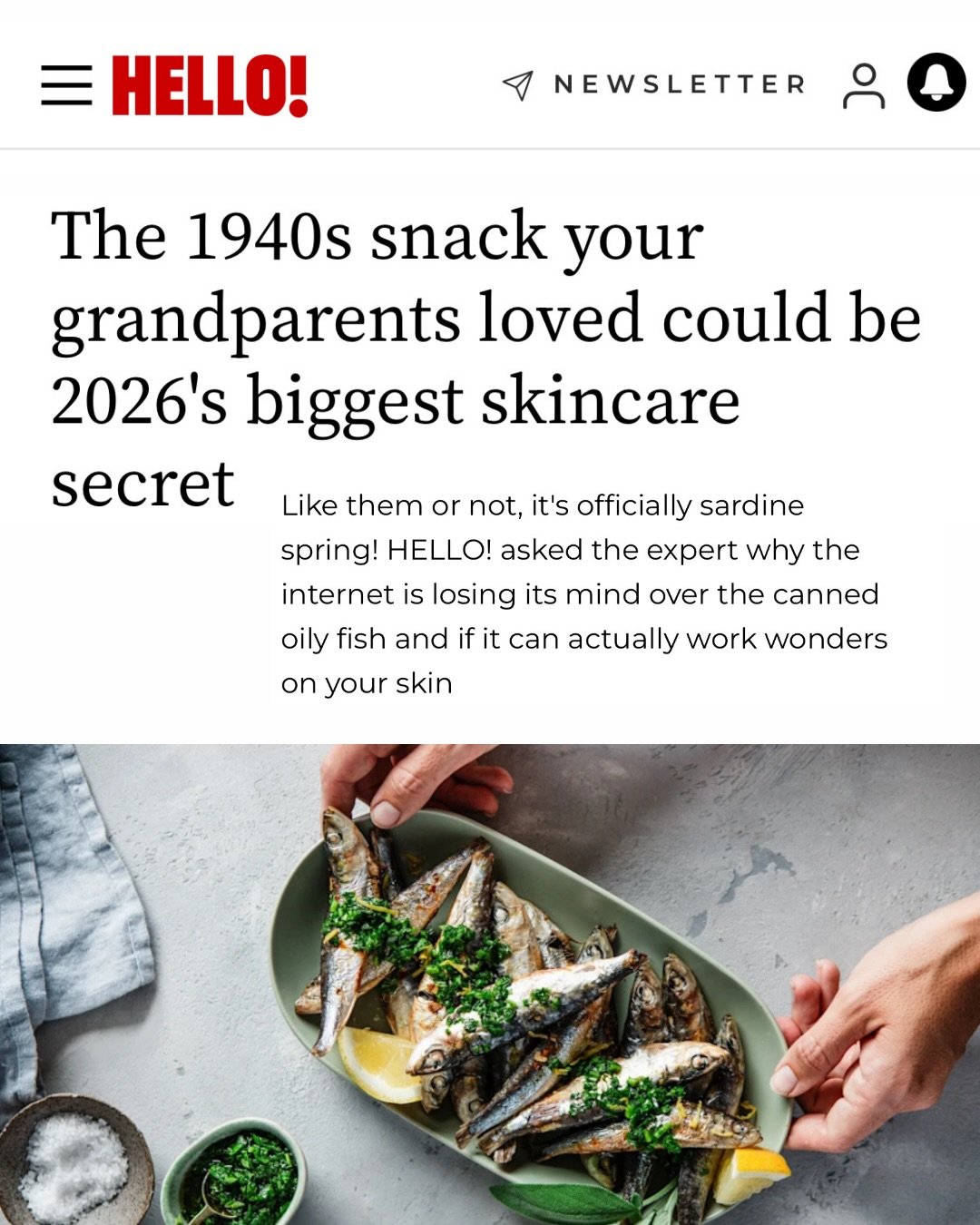 @Rhitrition spoke to @hellomag about sardines and their well-deserved moment in the spotlight 🔦🐟

So why the hype?

Sardines may be small, but they&rsquo;re nutritionally mighty 💪
✔️ Rich in omega-3 fatty acids (EPA &amp; DHA) to support heart and