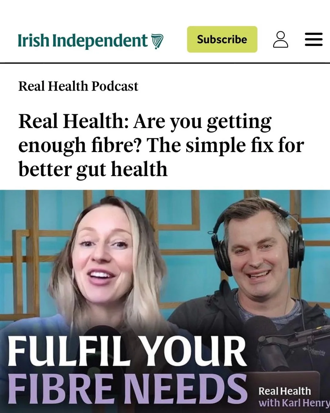 @Rhitrition joined @KarlHenryPT on the Real Health podcast to talk all things fibre! 🌱

Why it matters, how to get more of it, and the simple ways it can support your gut, energy and long-term health ✨

From everyday swaps to the bigger picture on p