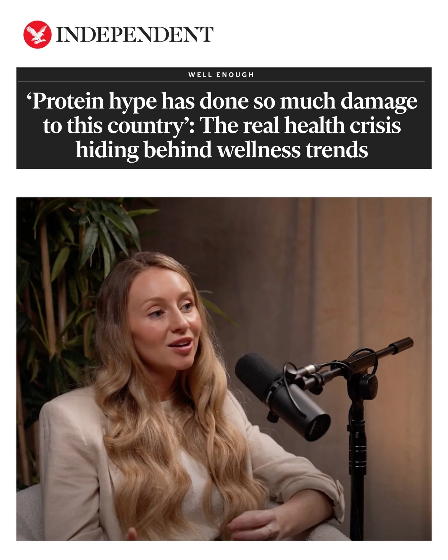 @Rhitrition spoke to @emilielaviniauk on @WellEnough podcast about nutrition trends, protein hype &amp; the fibre crisis 🎧

96% of people aren&rsquo;t getting enough fibre - a shocking statistic and a nutrient we need to be fighting for 🍎🥦 The Fib