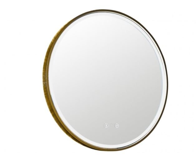 Sphere Brushed Brass Frame Mirror