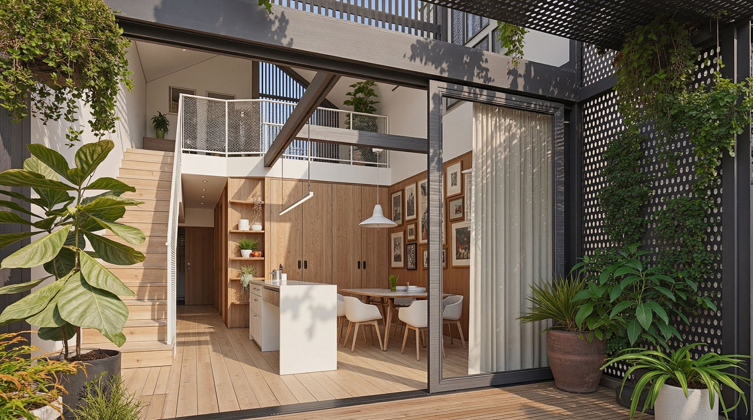 ST KILDA COTTAGE, VIC - REAR EXTENSION TO WORKERS COTTAGE