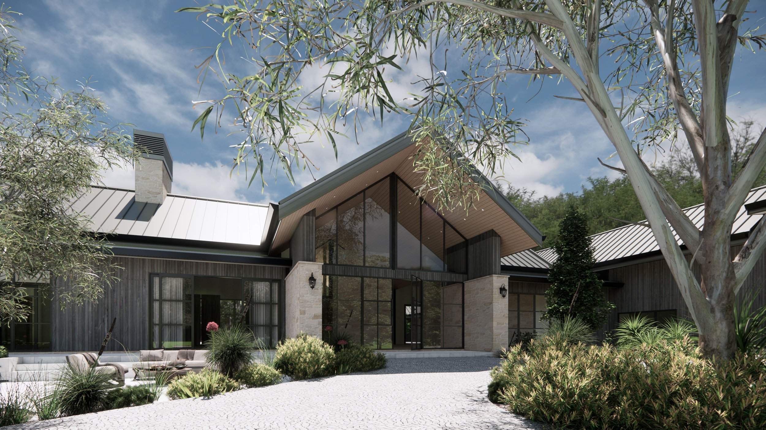 Modern barn entry