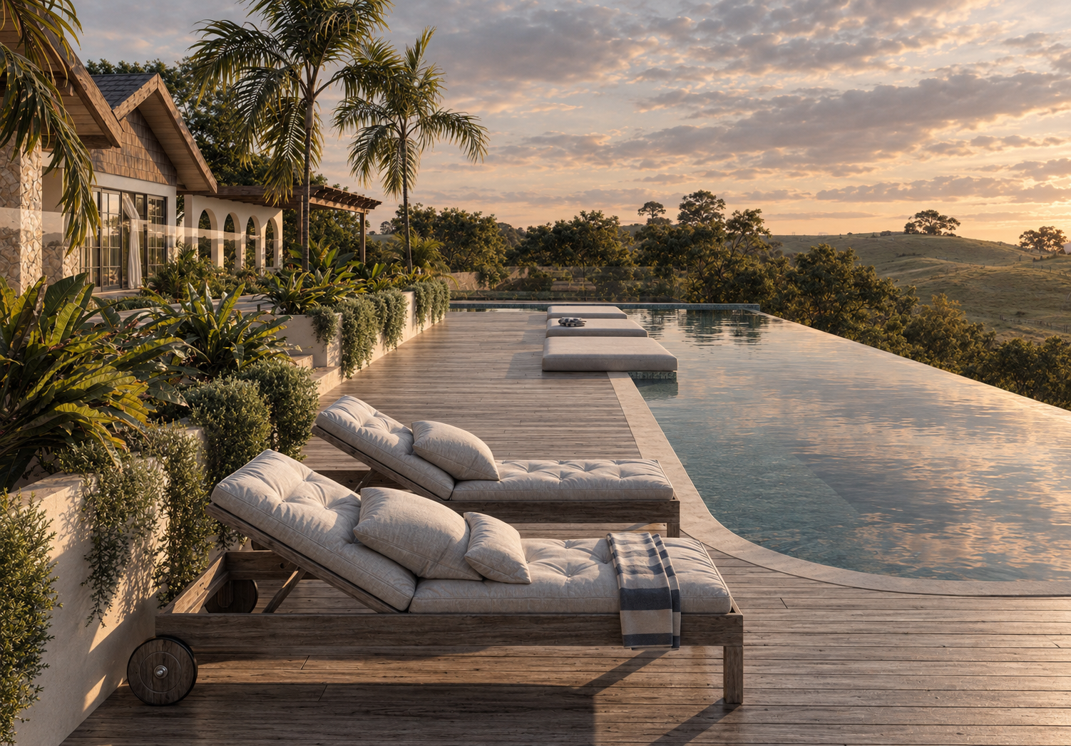 Cooroy Mountain House renovation, Infinity Pool