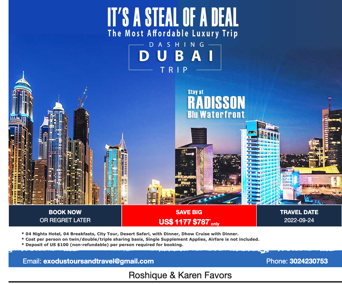 Dubai September 2022 — Exodus Tours And Travel