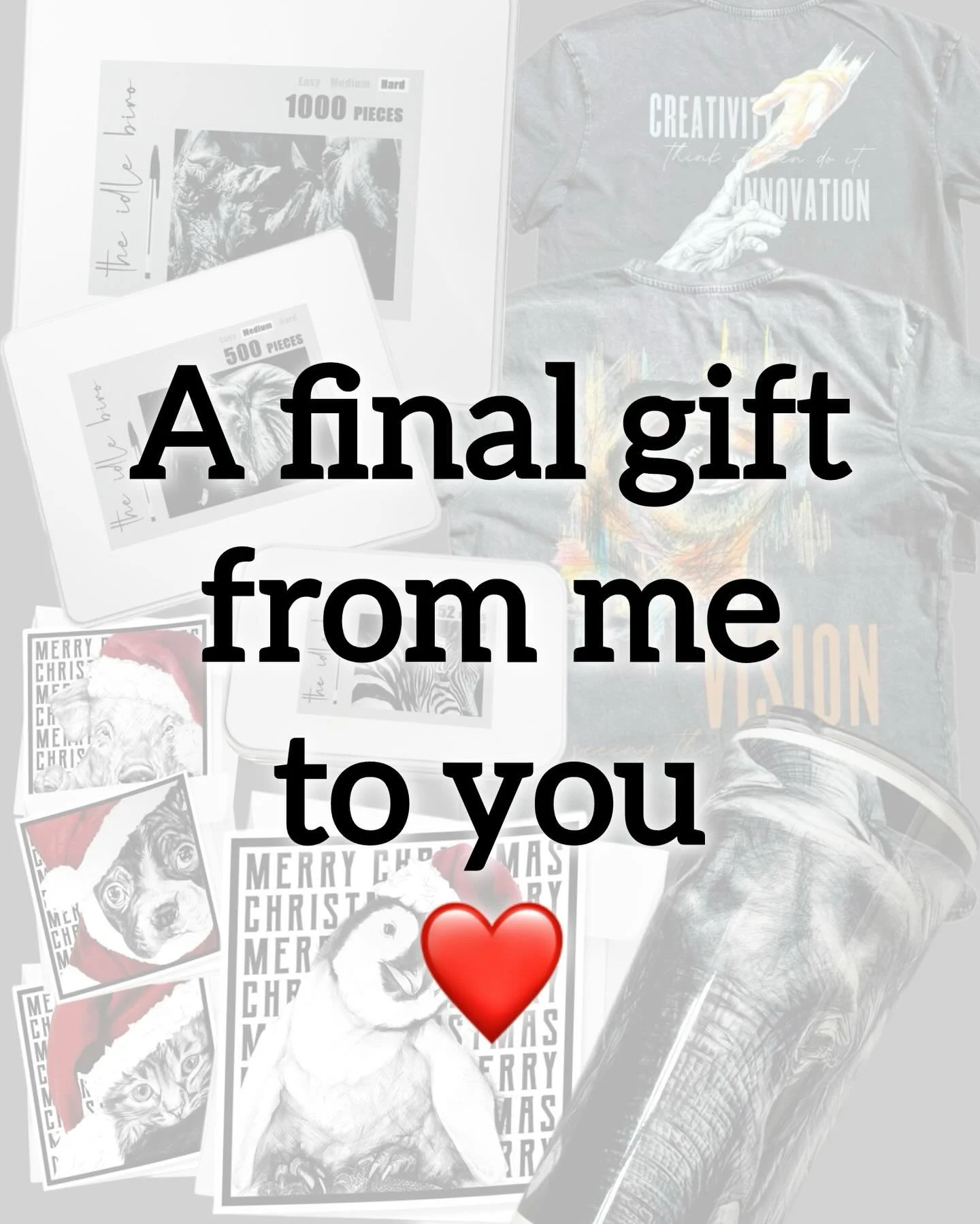 &pound;300 worth of Idle Biro Merch as a thank you!!

It&rsquo;s been such a wild ride so as I change the direction of the idle biro I wanted to end this year with 12 days of gifts. This giveaway marks the end 🫶🏽

To win this box of Idle Biro proto