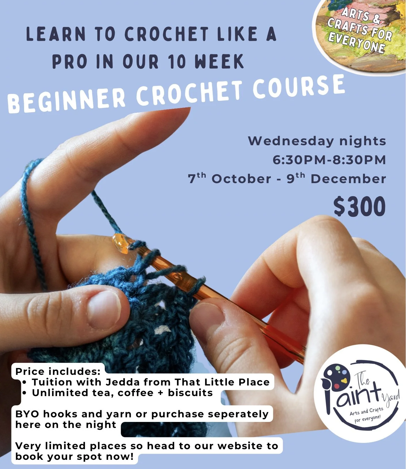 Beginner Crochet – 10 Week Course