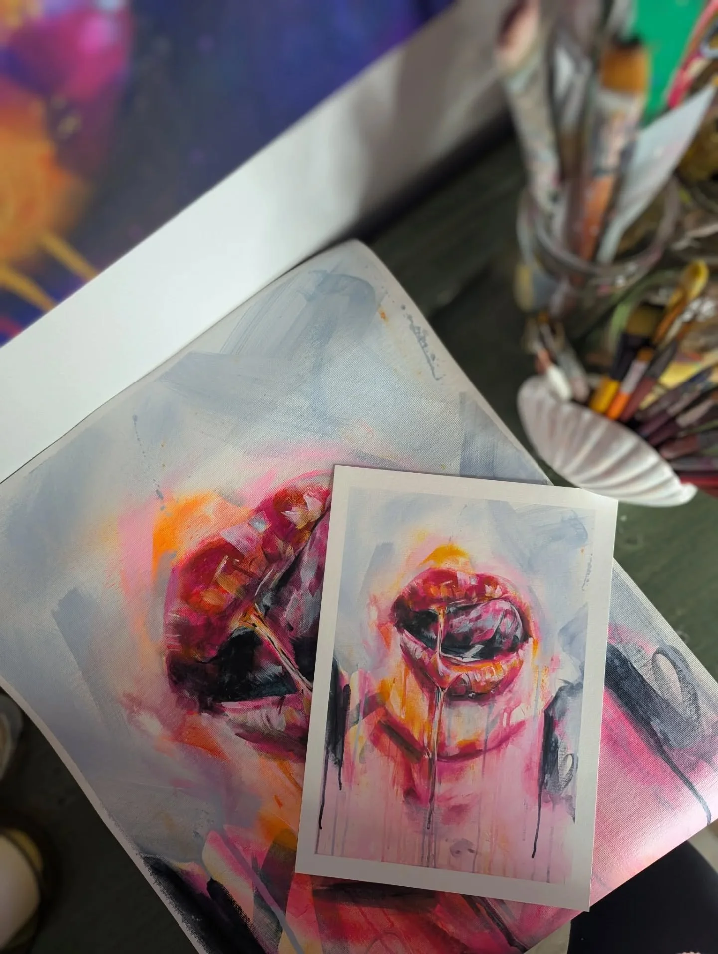 'Savour' Print looking pretty with the OG. Print quality is 🤌 Obsesseddddd 🔥

You can now order prints of 3 of my latest pieces! Take advantage of free shipping until this Sunday. Slide for prices and details 👉