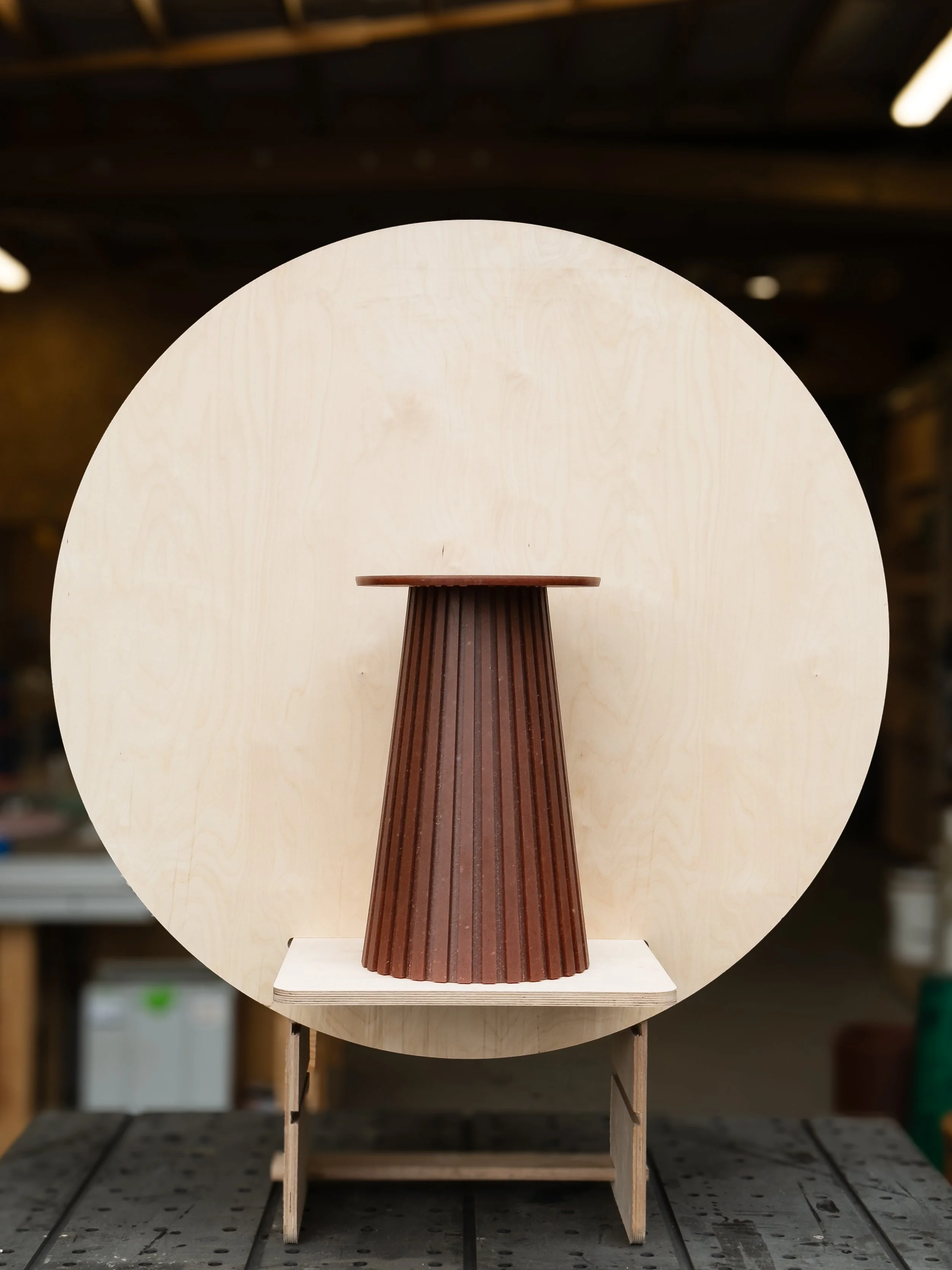'Kerf' Tapered Pedestal Table