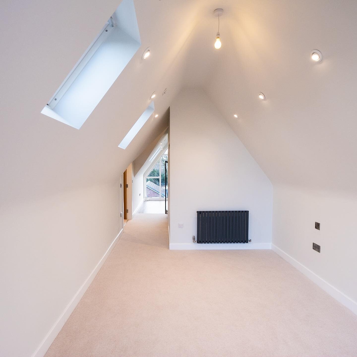 Use of space is key when designing and building a new home&hellip; this quirky loft space works so well letting in lots of natural light and providing two big rooms plus an Ensuite. #SneydConstructon 
.
.
#construction #builder #staffordshirebuilder 