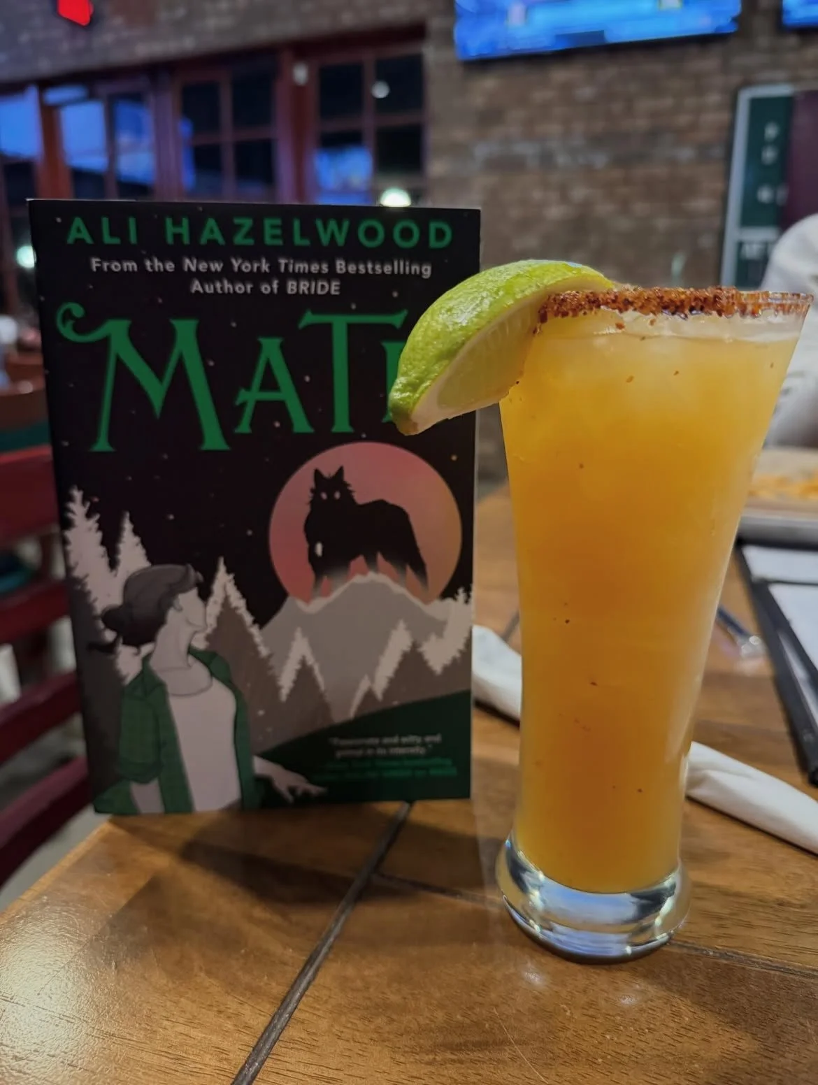 Birmingham Book Club in Liberty Park Alabama at On Tap Sports Cafe in Liberty Park. Discussing Mate by Ali Hazelwood.