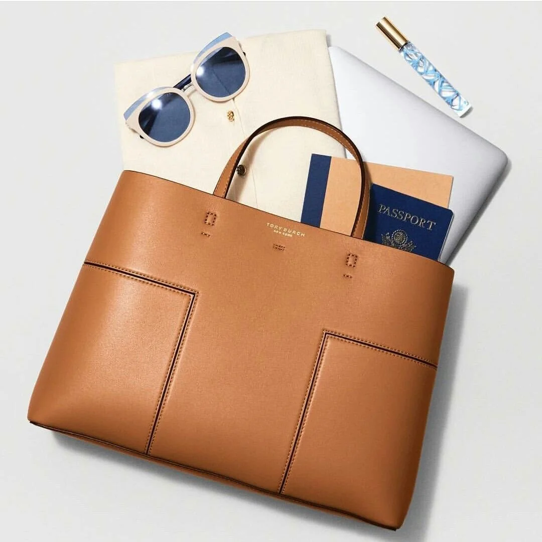Block T- Triple Compartment Tote - Designed for Tory Burch