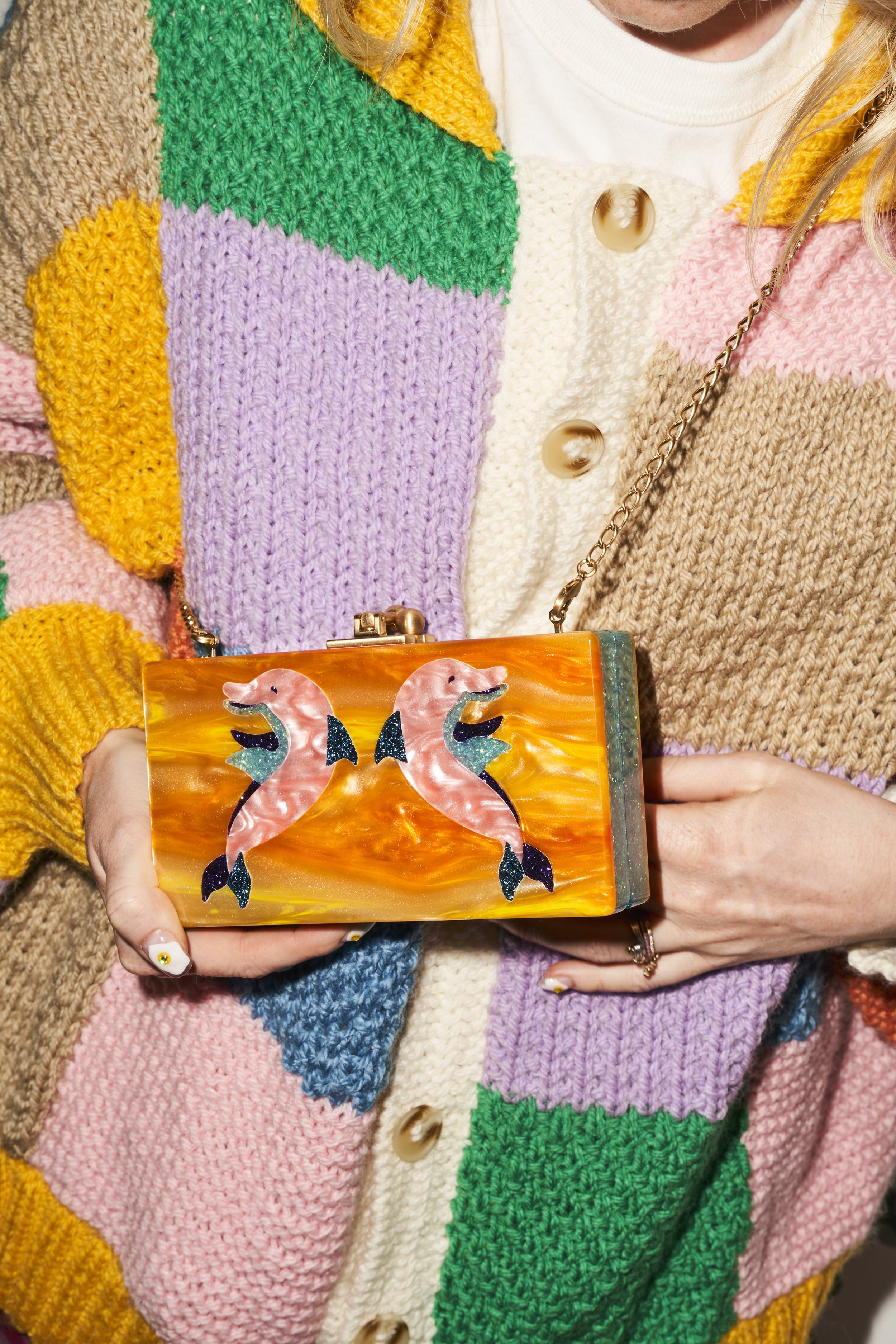Double Dolphin Bag - Designed for Edie Parker