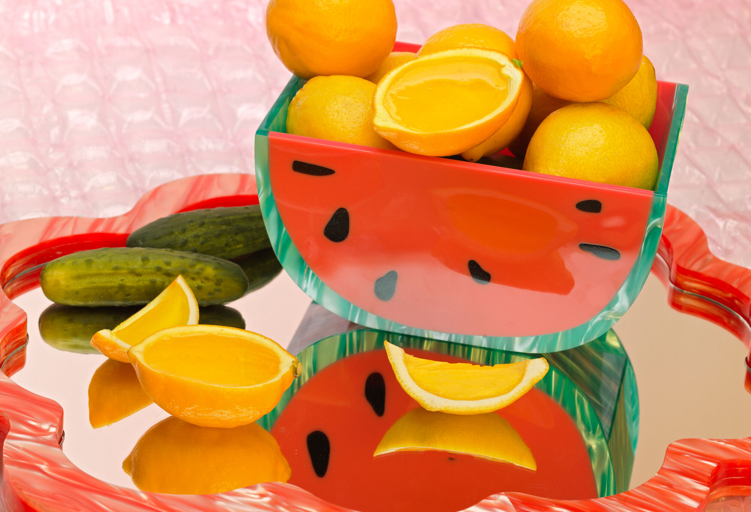 Watermelon Bowl & Rococo Mirror - Designed for Edie Parker
