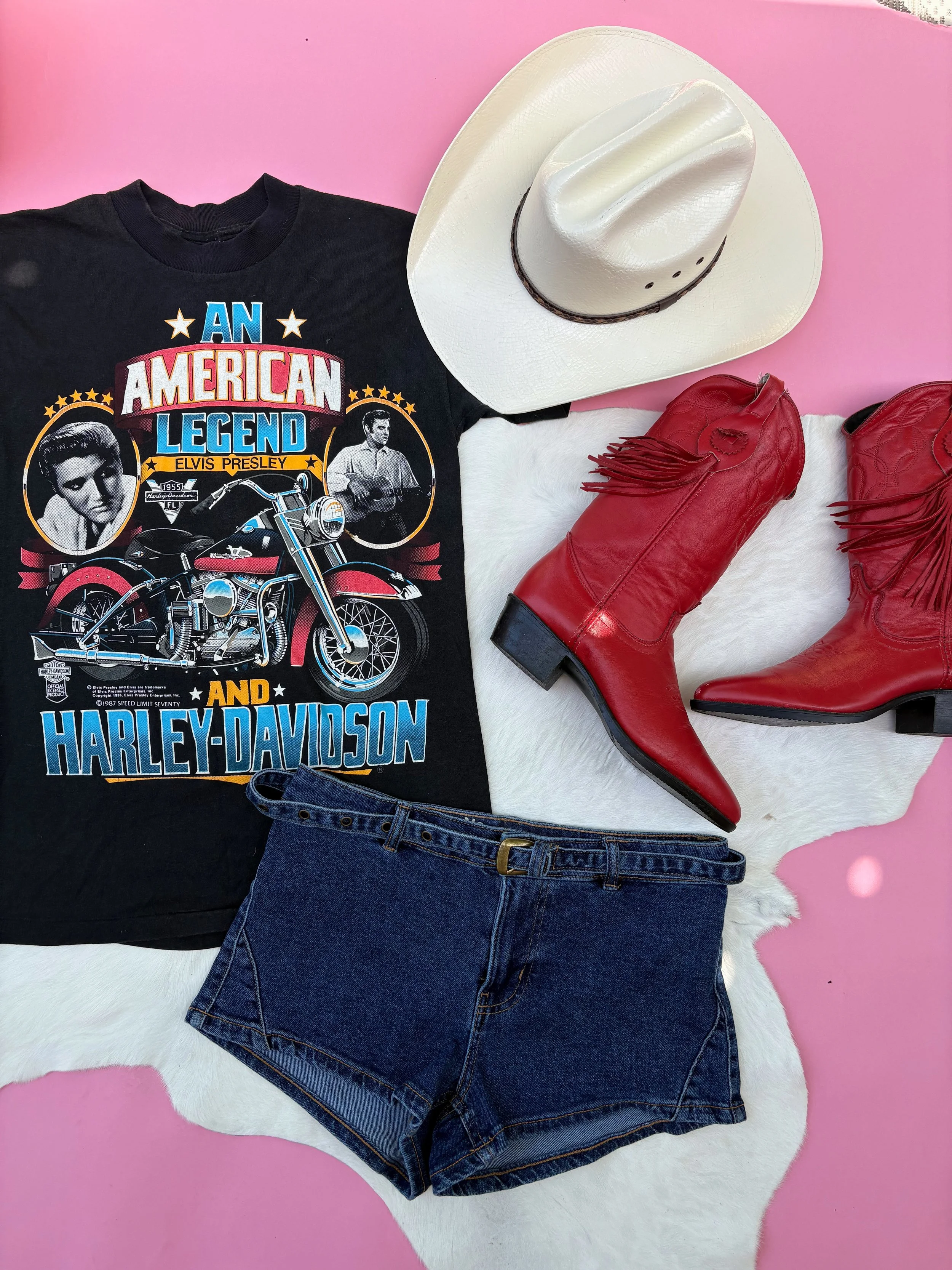 1987 Elvis x Harley Davidson Tee