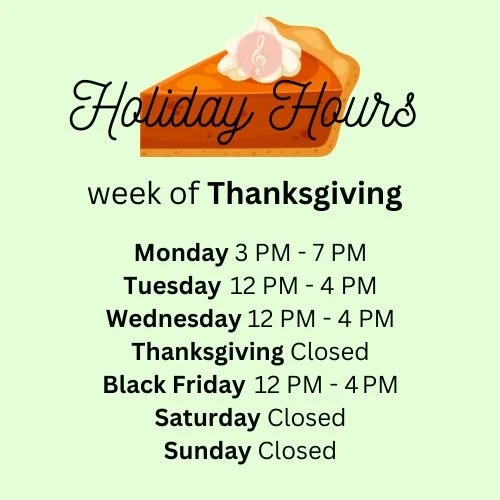 Hours for the Week of Thanksgiving