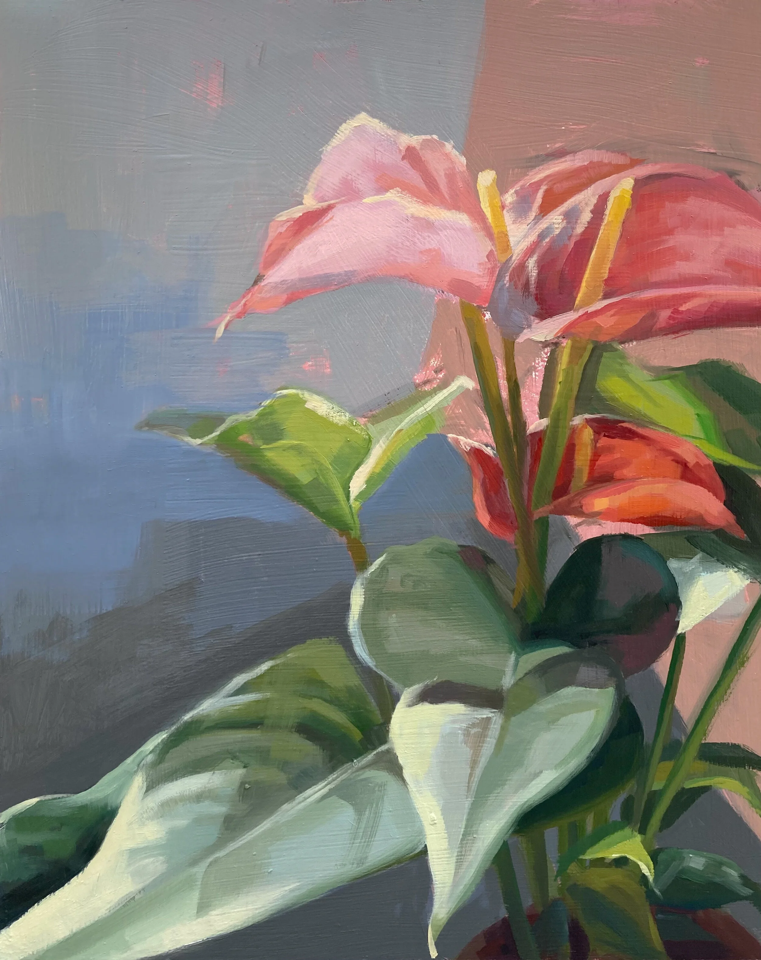 Sunbather, Oil on wood 16"x 20"