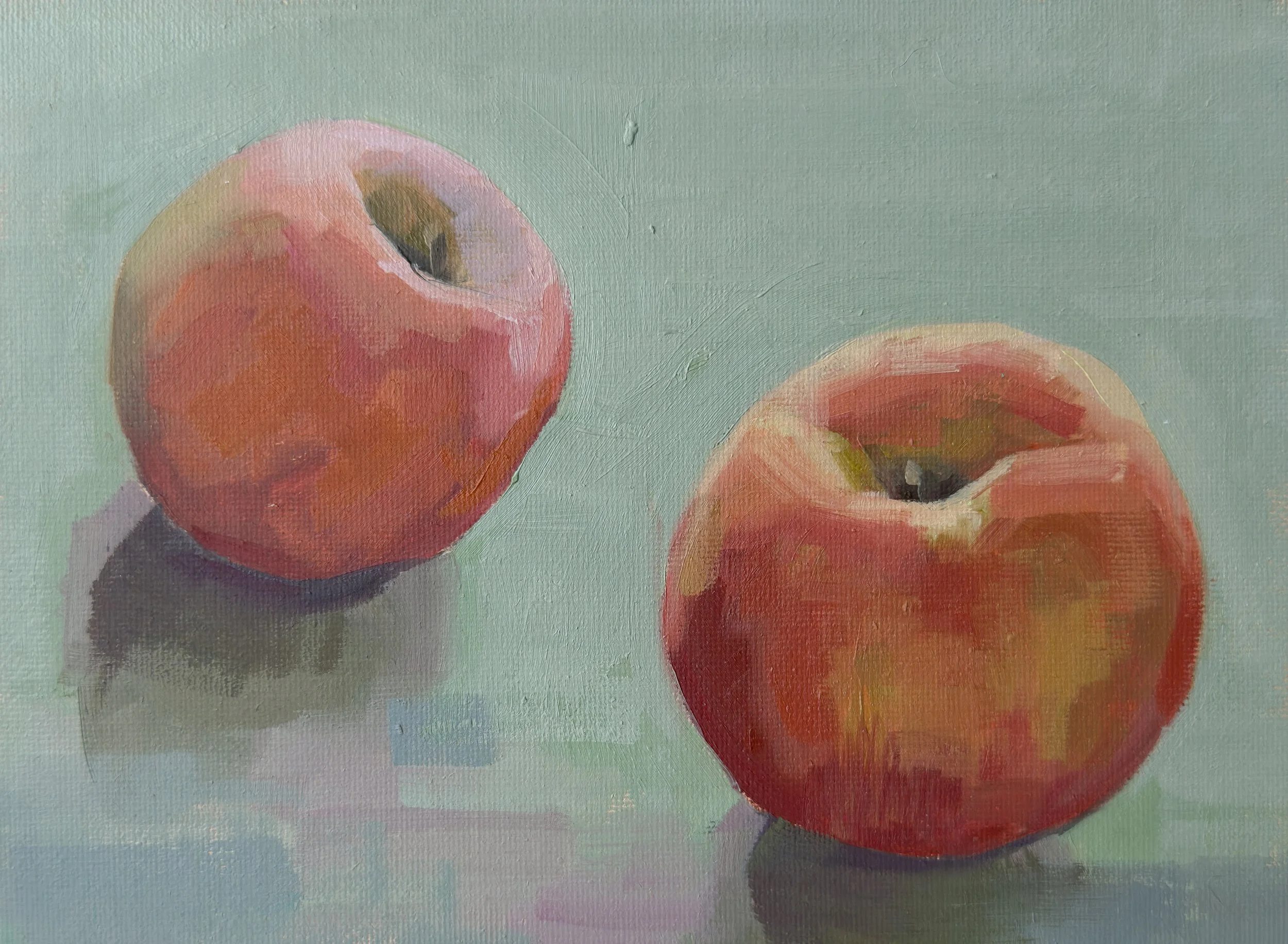 "Ripe Galas", Oil on canvas 6"x 8"
