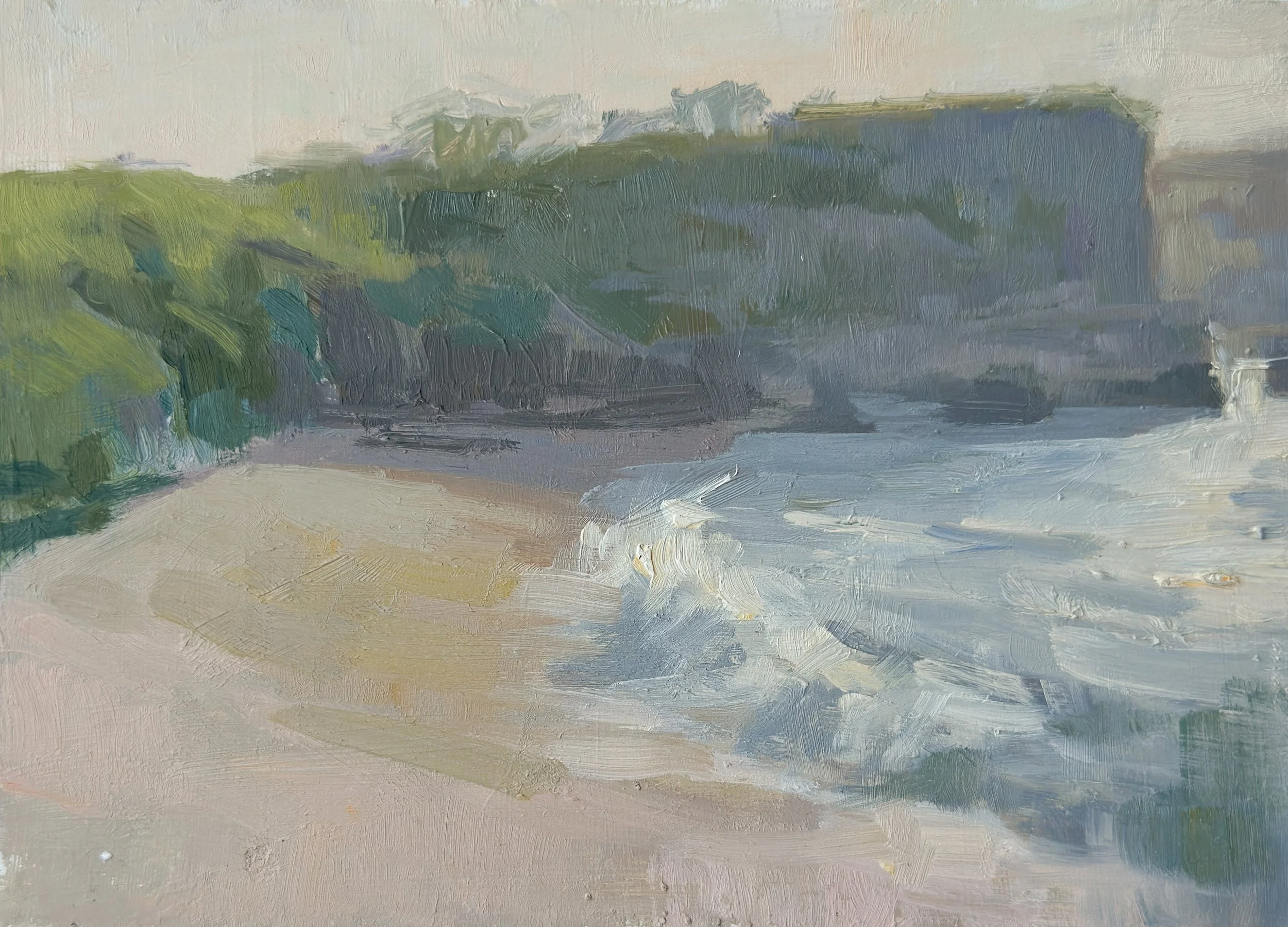 "Luminous Tide" Oil on wood 5"x 7"