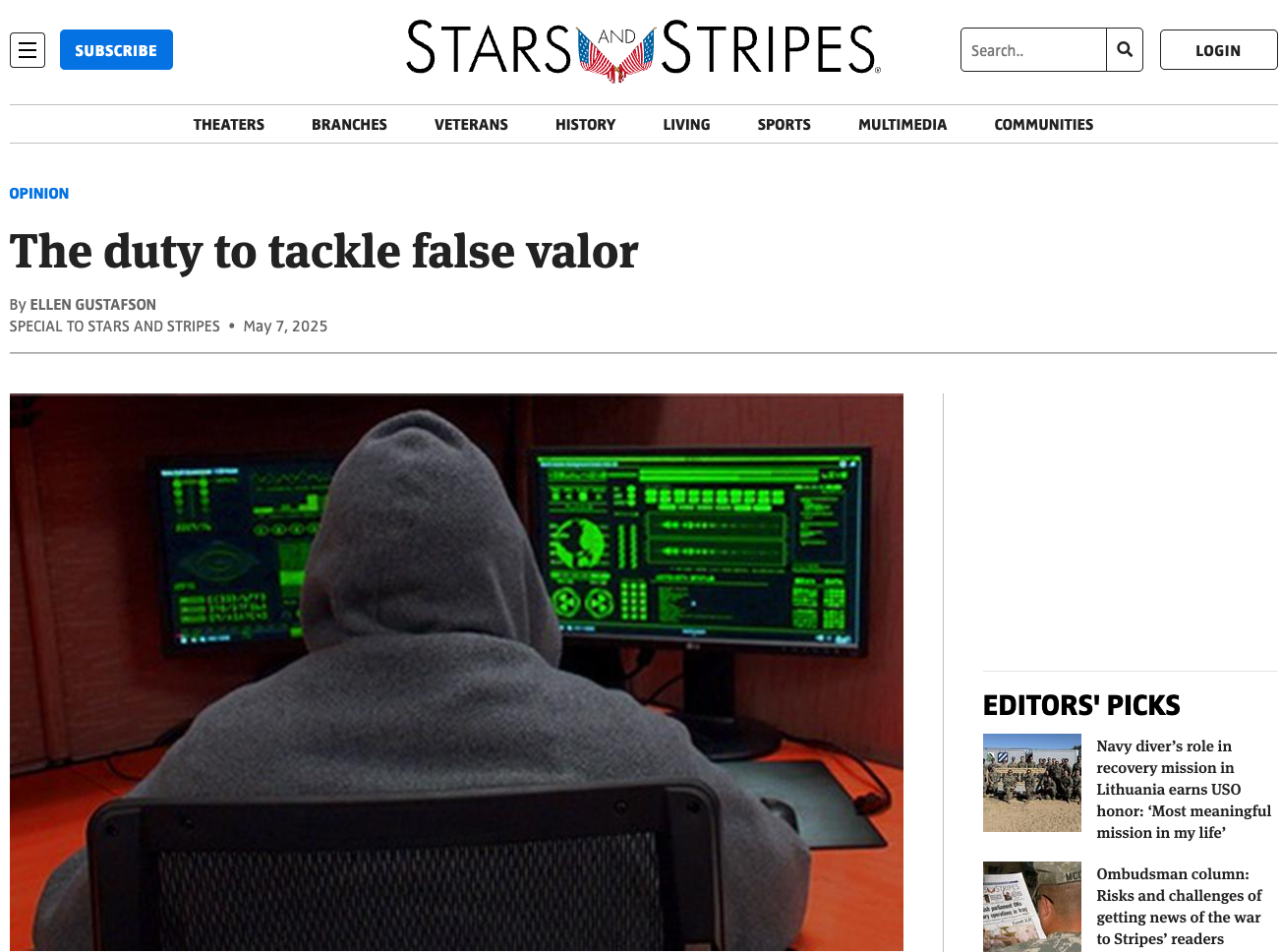 Duty to tackle false valor