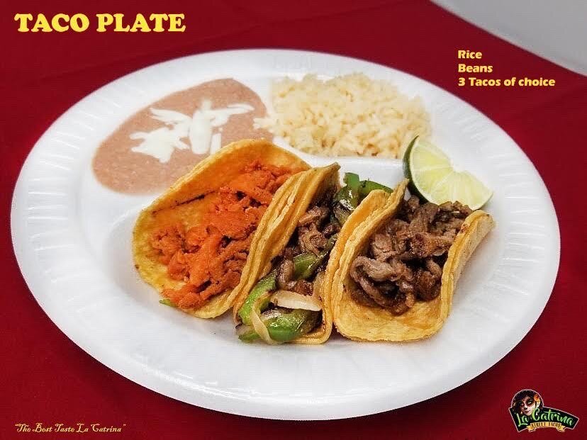 Delicious Taco plate 😋  Homemade Rice and Beans (BRAS FOR CAUSE)  TODAY 6PM-8:30PM #tacoplate