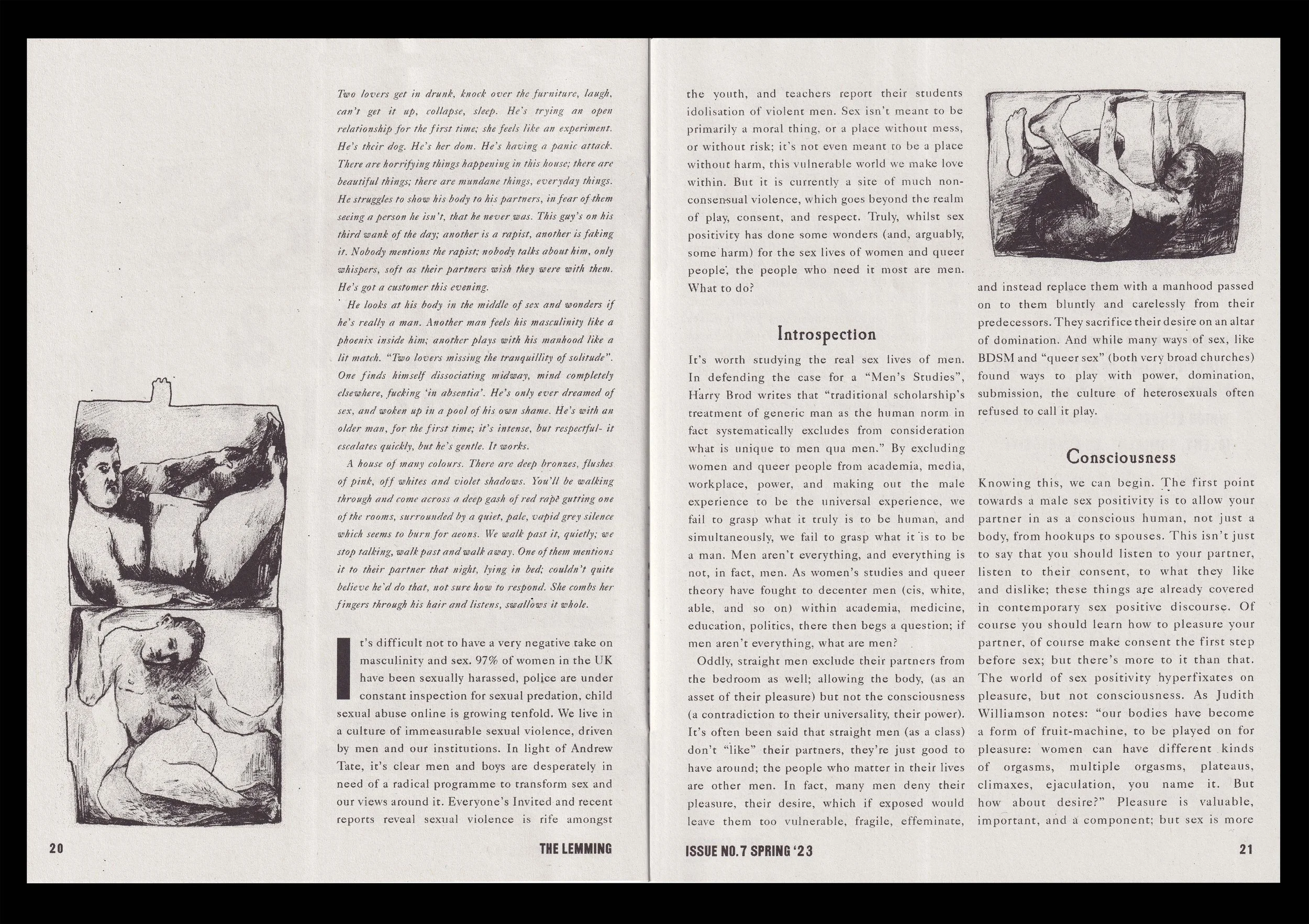 Men & Desire, 20-21. Artwork by Emily Davies.