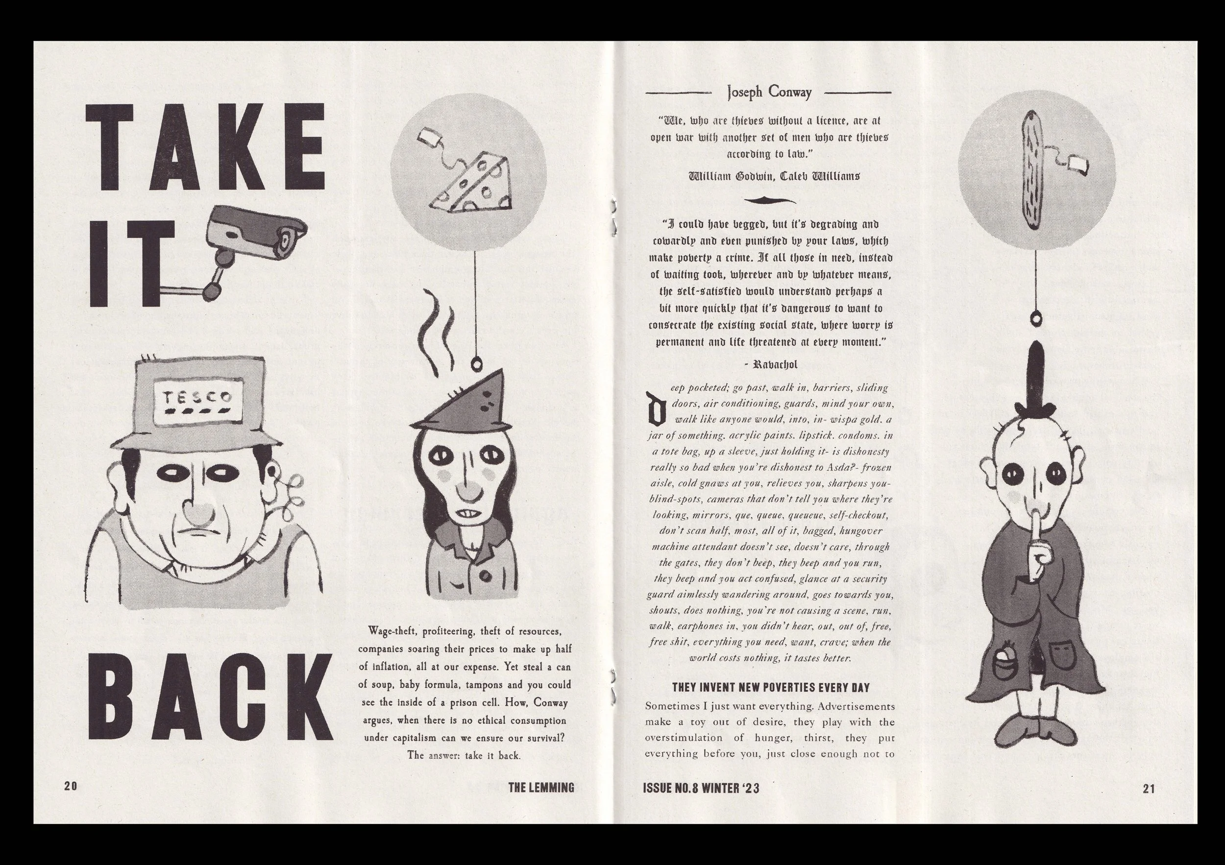 Take it Back, Joseph Conway. Artwork by Gabriel Carr. 20-21