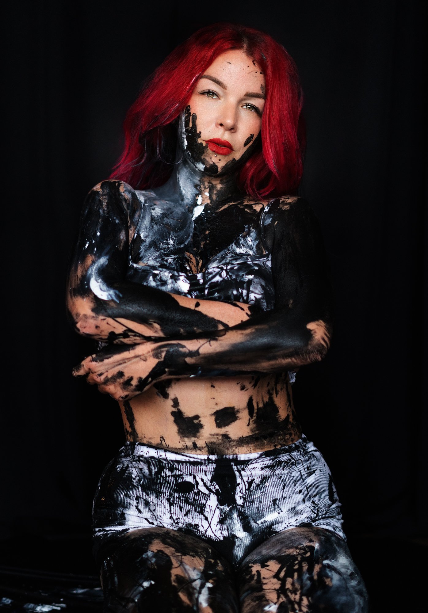 Painted Play: A Body Paint Boudoir Session
