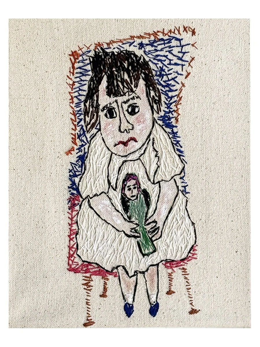 Maggie Stern stitched painting