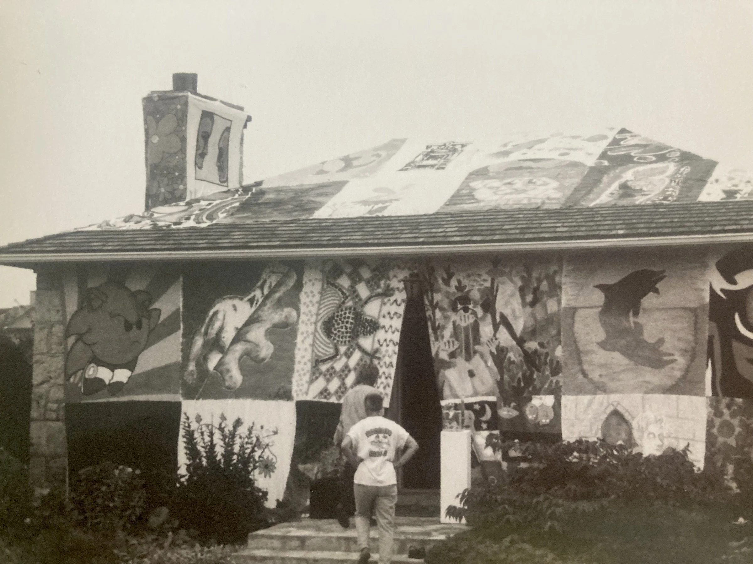 Wrapped Cottage (Ferguson cottage wrapped in quilts)