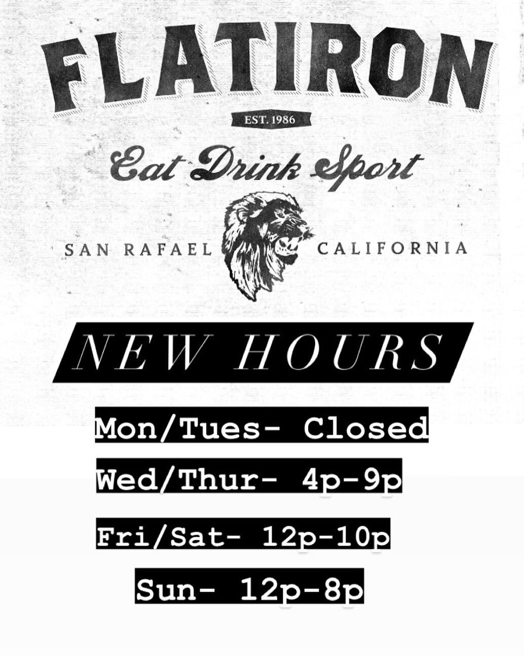 We are so happy to be back open for indoor dining! Please continue to check back with us as our hours may change! #indoordining #flatironsr #supportsmallbusiness #supportlocal @flatironsanrafael