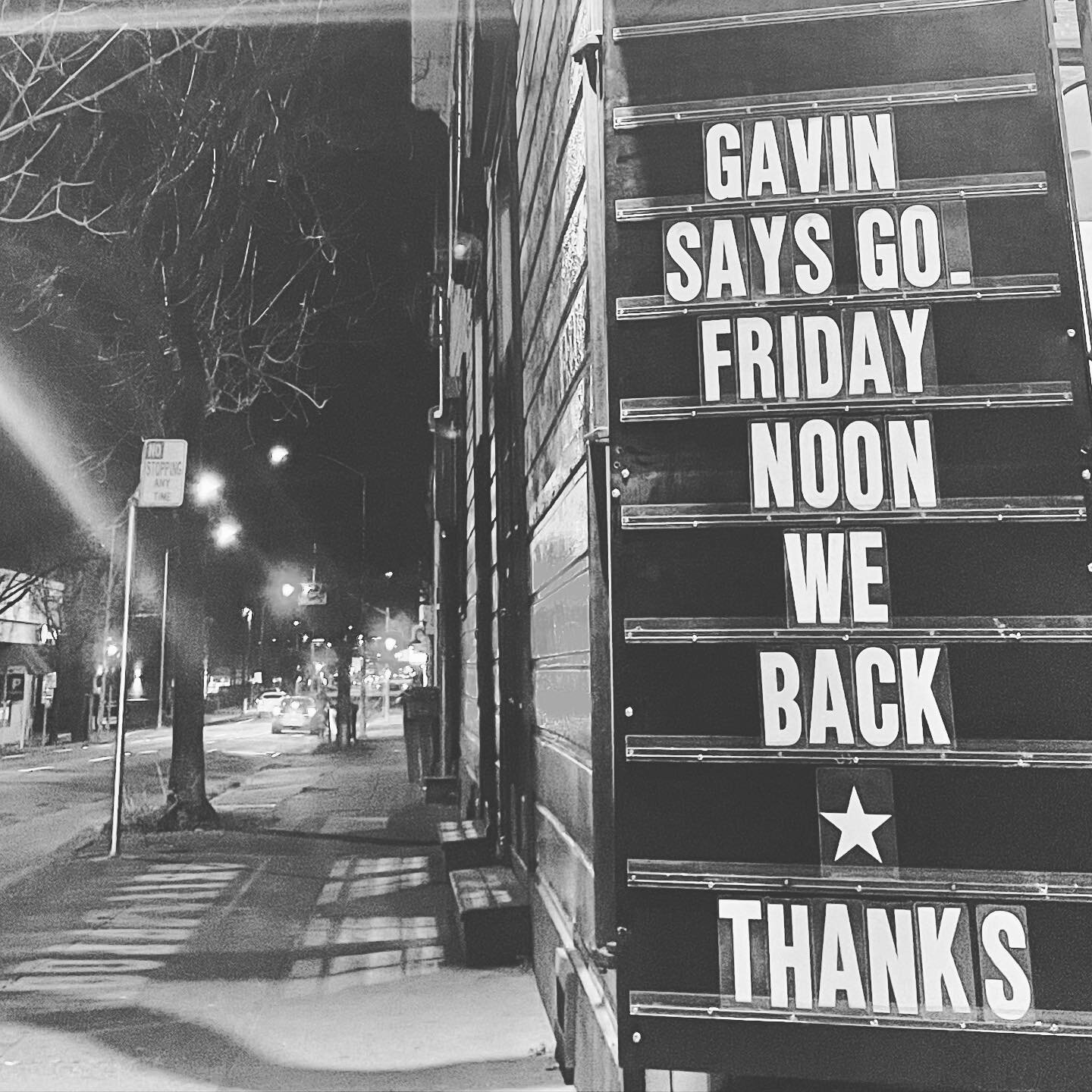 After a very expensive vacation we are re-opening. Friday at noon.  Support your local sports bar,watering hole, adult recreation center &mdash;help us spread the word! #thanksgavin 
#flatironsanrafael