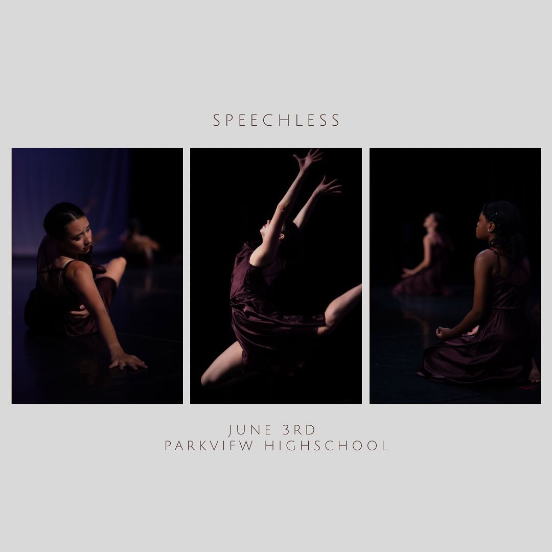 JUNE 3RD // SPEECHLESS 

Tickets for our spring recital at Parkview Highschool are on sale now! Visit enpointeschoolofdance.com/recital for more details. Note, this ticket link is available to the public, so make sure to reserve seats for your family