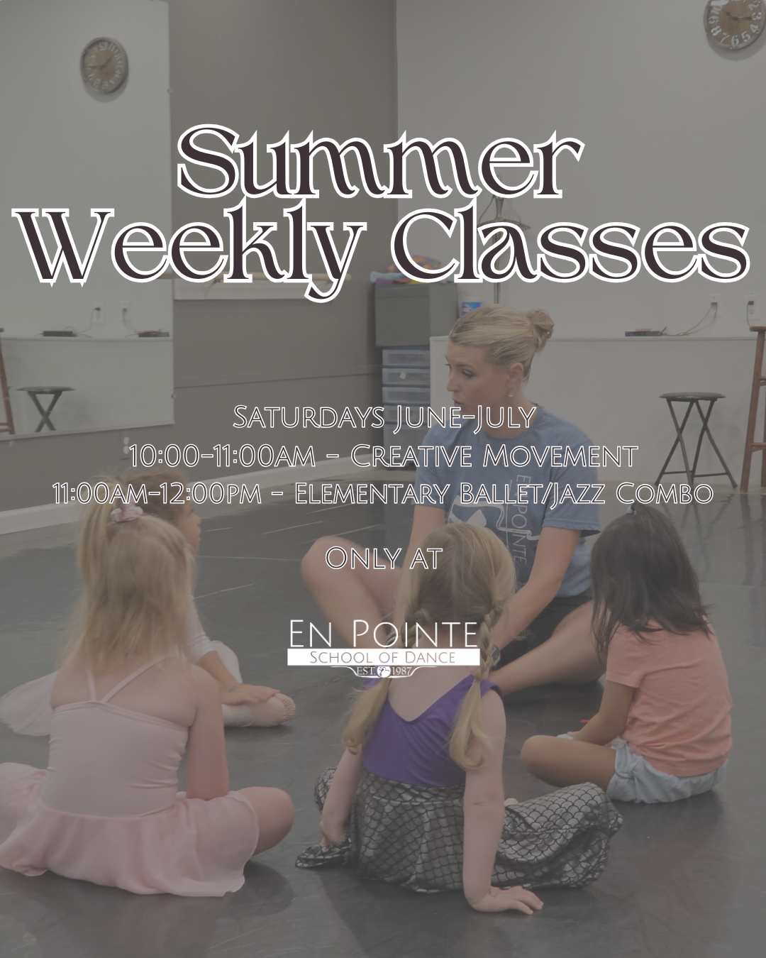 Weekly Saturday Classes Begin!