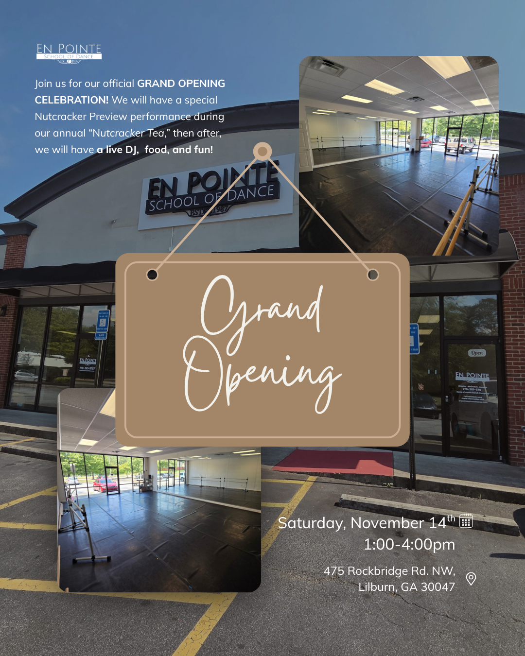 GRAND OPENING PARTY and NUTCRACKER TEA