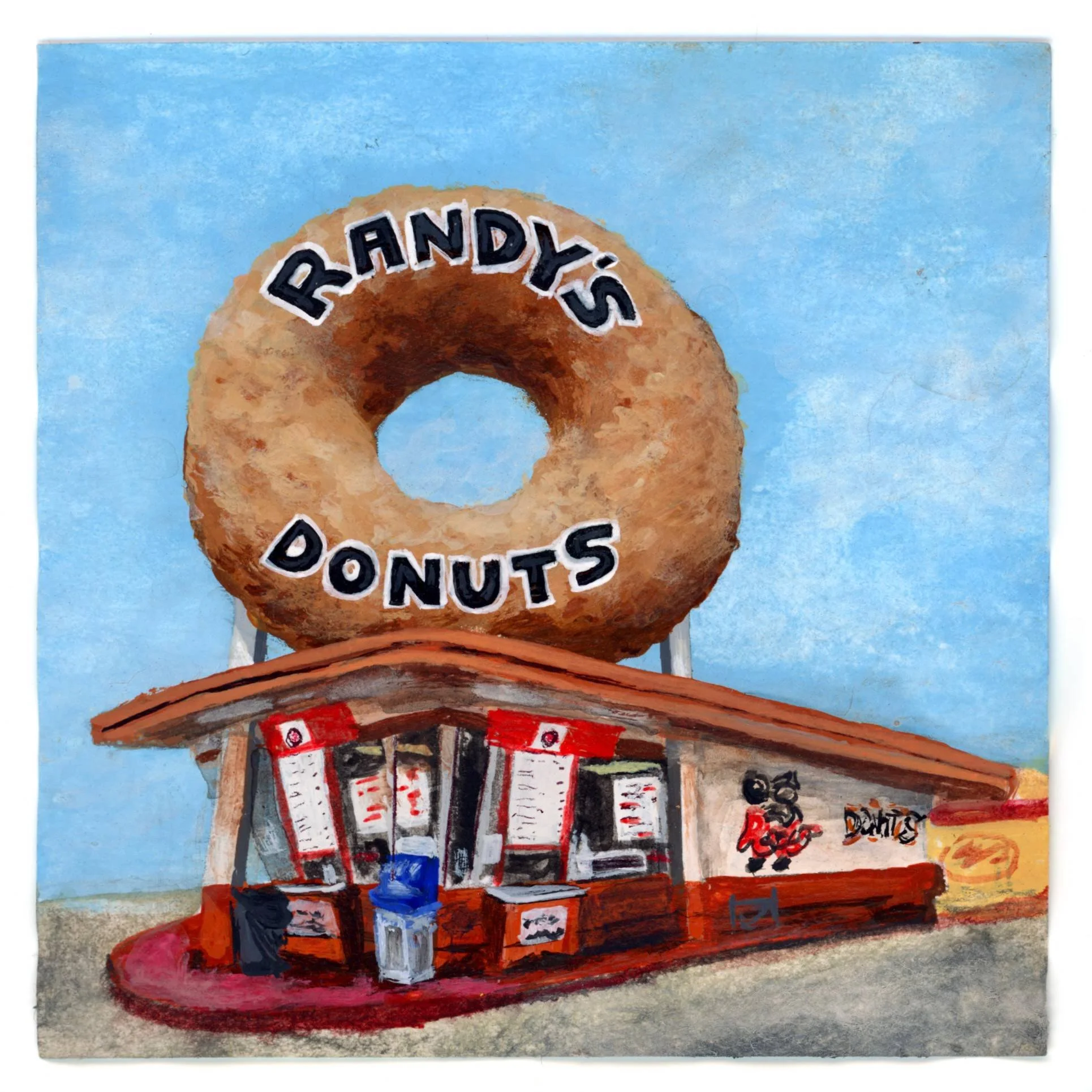 randy's donuts post it show