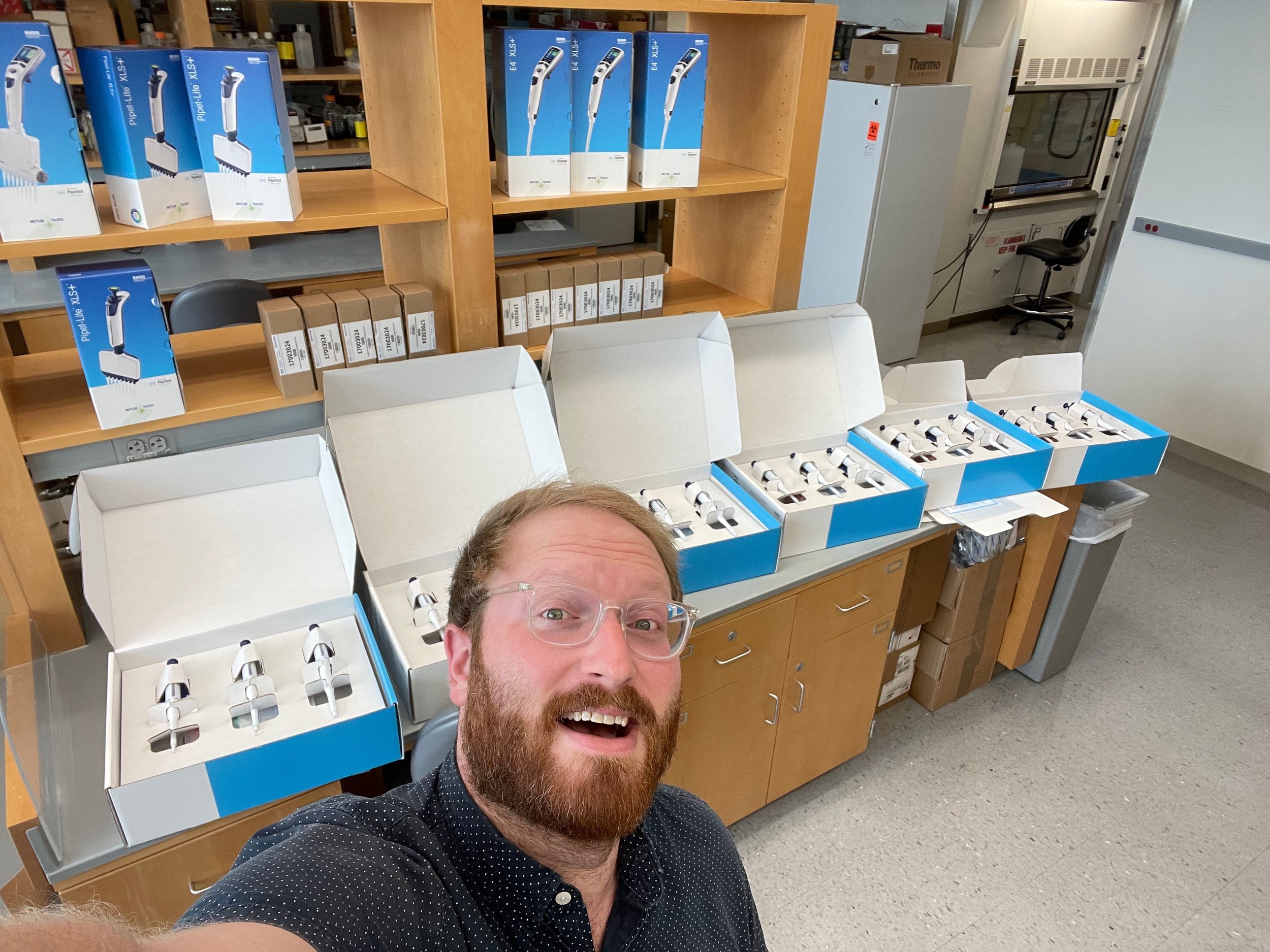 Rainin sponsored promo shoot or day in the life of lab package deliveries? You decide…