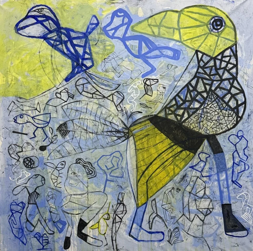 Star bound honey suckle / 2025 /200x200cm