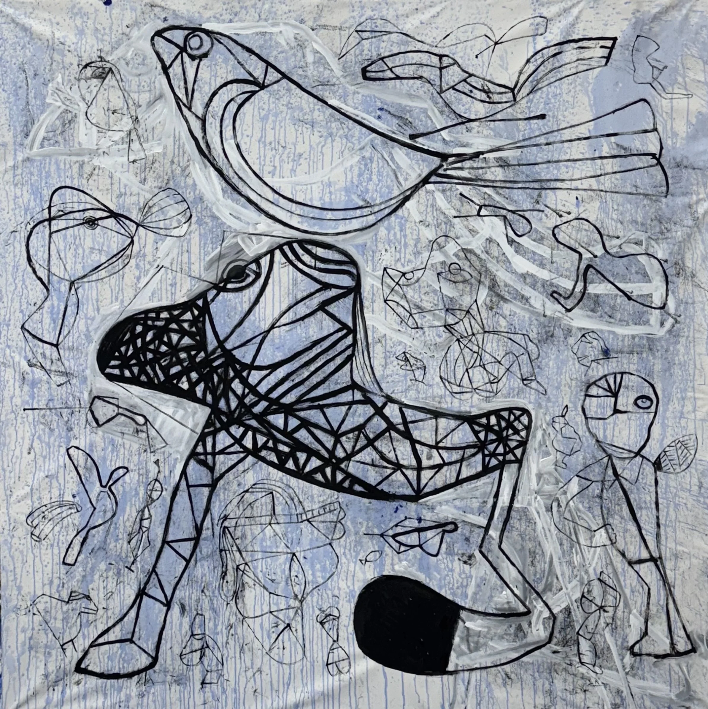 Indifferent for death / 2025 /200x200cm