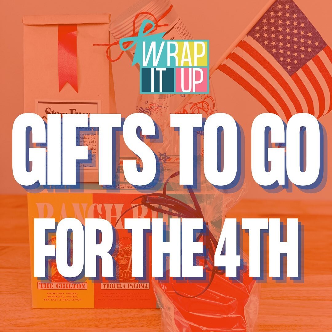 Fourth of July plans? Celebrate with Wrap It Up 🇺🇸🍷🧨 and two of our fave OKC collabs! Sugar cookies by @thebaker_e_ &amp; all your bbq needs by the Slow Fuse Spice Company. Swipe to see the perfect patriotic gifts &amp; their prices! Great for Po