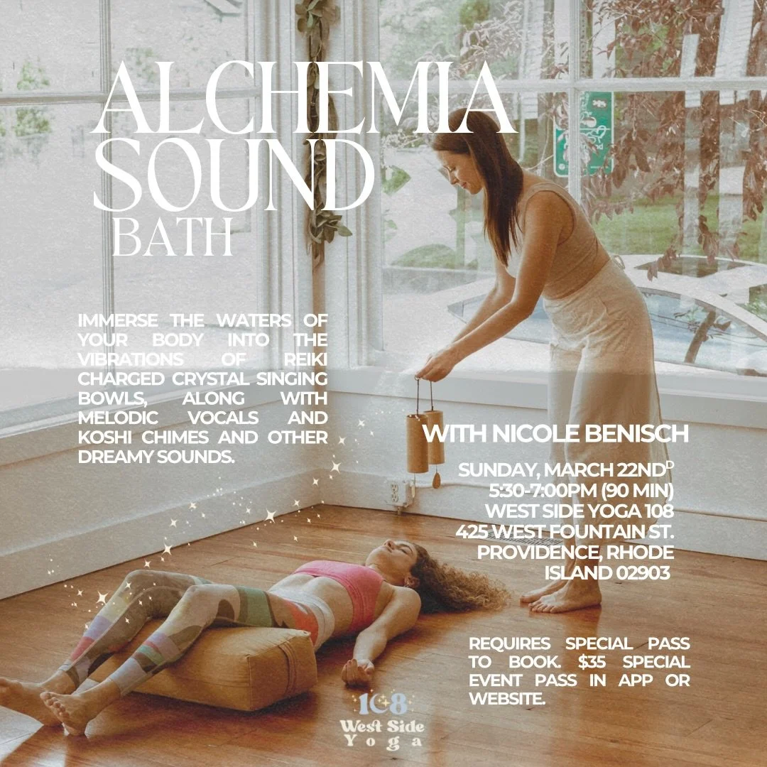 Slow down and sink into sound. ✨ Join us for a spring Alchemia Sound with Nicole on Sunday March 22, 5:30-7:30pm. Expect a restorative sound bath featuring Reiki-charged crystal alchemy singing bowls, melodic vocals, koshi chimes, and other dreamy so