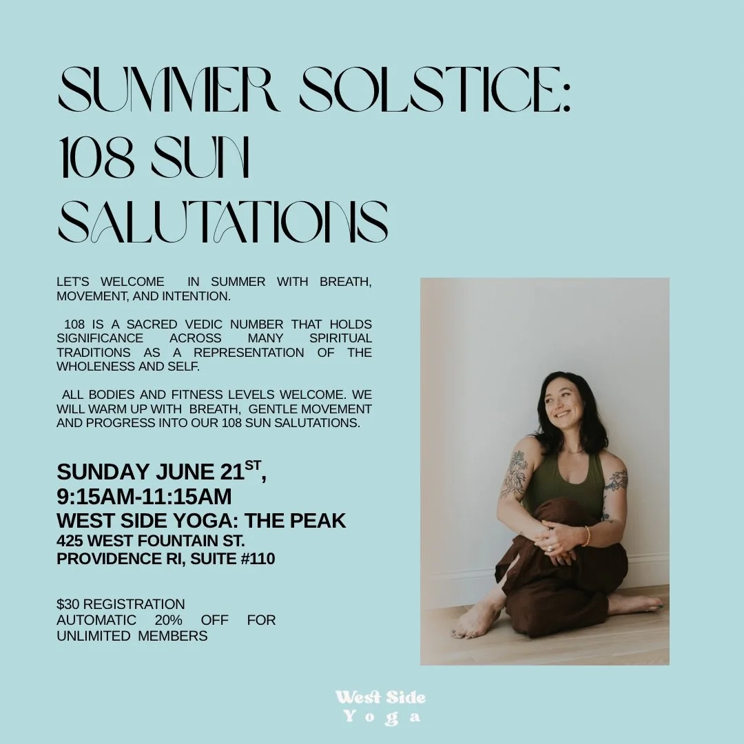 We&rsquo;re stepping into the new season and flowing with 108 Sun Salutations with @hellobalanceinbeing on Sunday, June 21 at 9:15am. We&rsquo;ll start with gentle movement and slowly build as we get into our Sun salutations. We recommend bringing wa