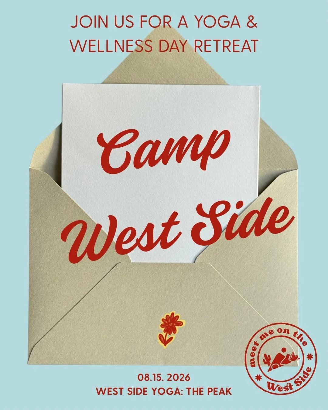 You&rsquo;re invited to Camp West Side, a one-day yoga and wellness retreat at The Peak on Saturday, August 15 from 9:30am&ndash;5:30pm 🏕️🧡🤸🏾&zwj;♀️Join Corey and Emily for a full day of movement, meditation, creativity, nourishing food, deep res
