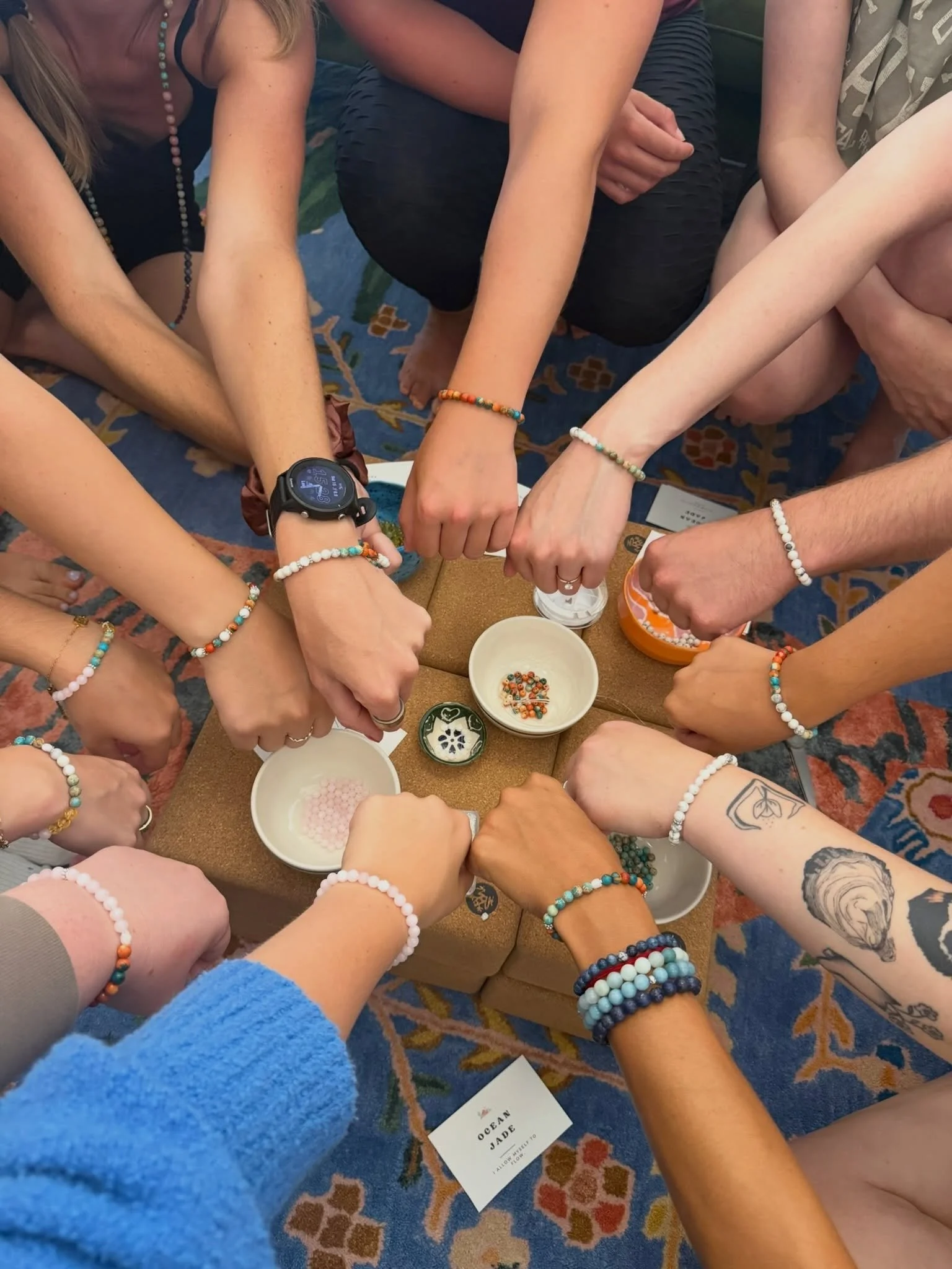 Our very first Camp West Side was a dream come true 🥹⛺️❣️
We started with fresh juice from @fullyrootedjuice , meditation + Power with @corey_on_earth, followed by the loveliest lunch from Chef Tracy DeFusco, mala bracelet making, a walk to the medi