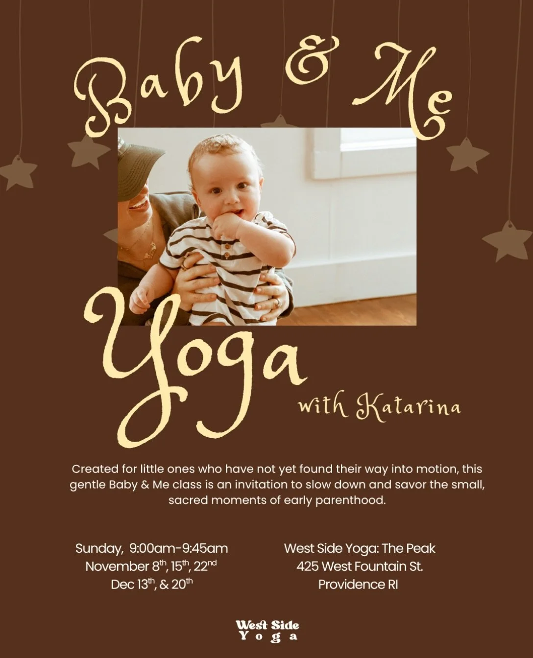 We&rsquo;ve had so many requests for this offering and we are excited to have @kaebloomcollective begin Mommy &amp; Me Yoga on Sunday, Nov 8th! 🐣 This gentle class is an invitation to savor the small moments of early parenthood. Available to book wi