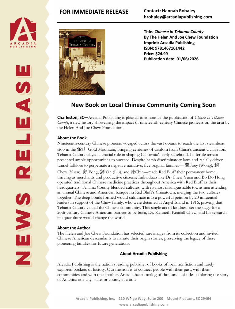 PRESS RELEASE: New Book &amp; Red Bluff Chew Christmas Newsletter