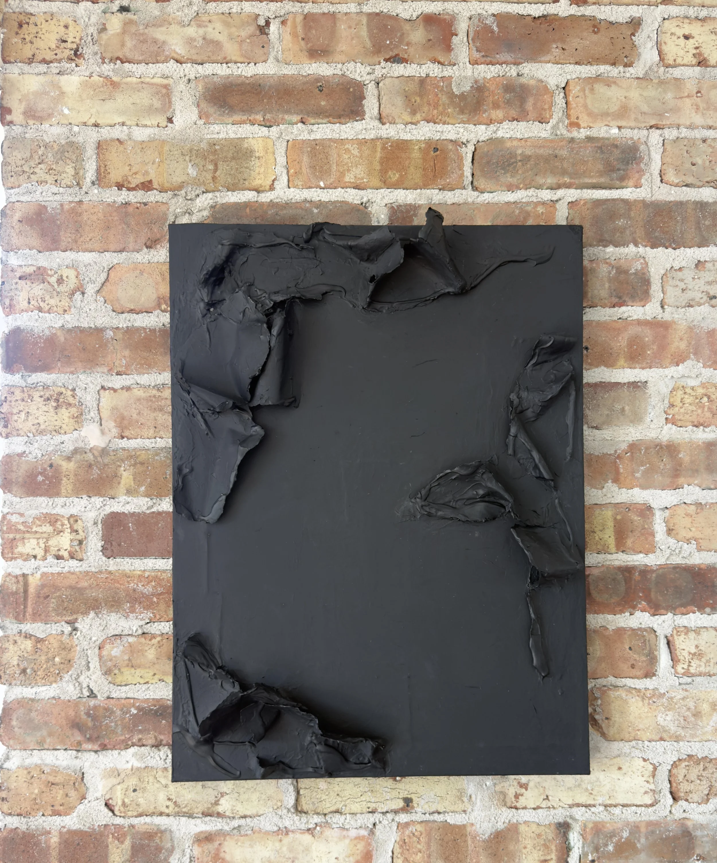 Mystic Depths: Black Dark Tonal Textural Painting