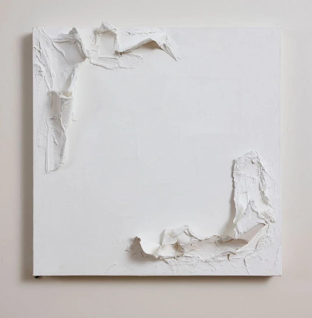 Ocean Serenity: Textural White Canvas Art