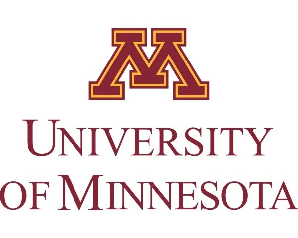 University of Minnesota logo with a maroon and gold 'M' at the top and the text 'University of Minnesota' below in maroon.
