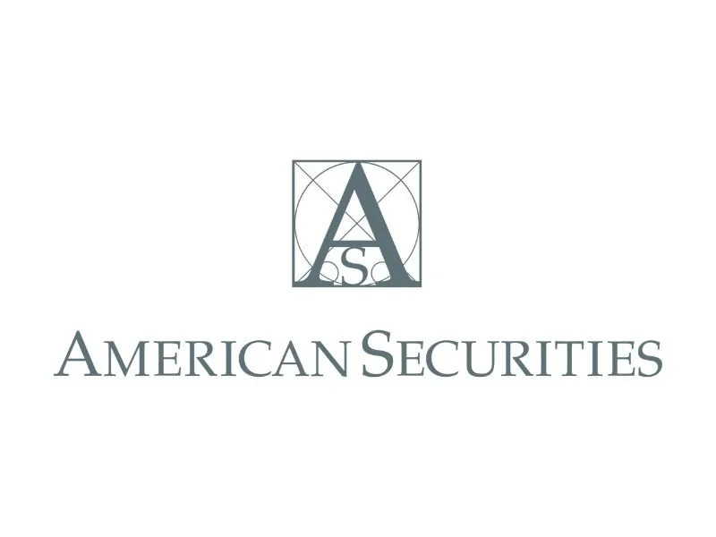 Logo for American Securities featuring an abstract letter A with geometric lines and circles, and the words 'American Securities' underneath.