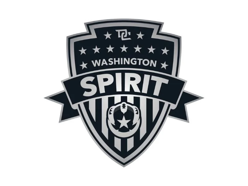 Washington Spirit logo with a shield, stars, eagle, and text.